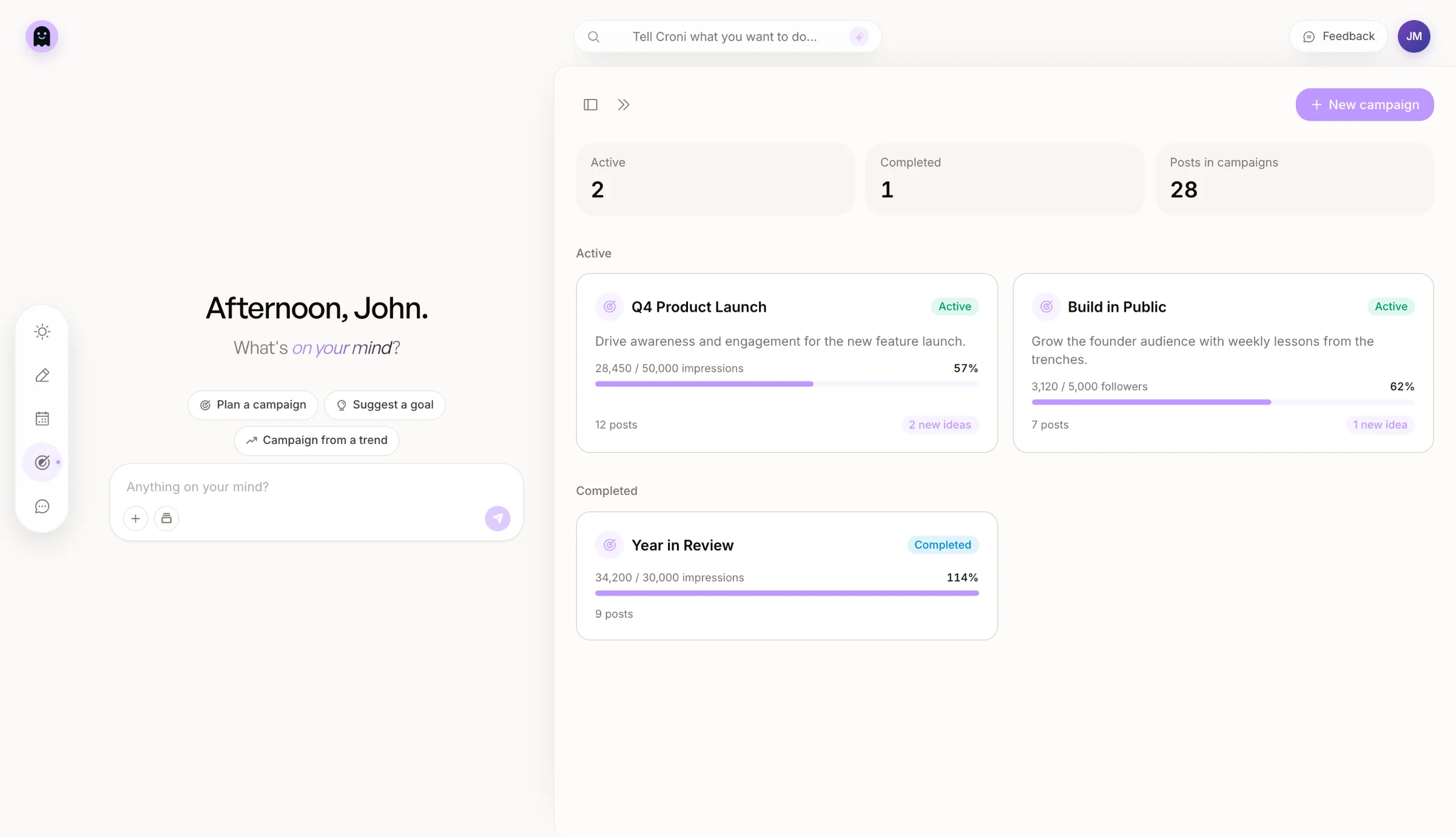 Croni AI — Strategic Campaigns, From Idea to Impact