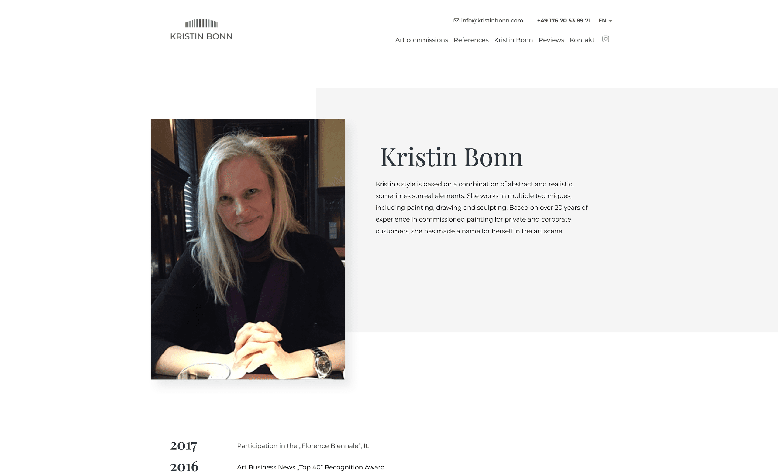 Kristin Bonn — Professional Artist Profile